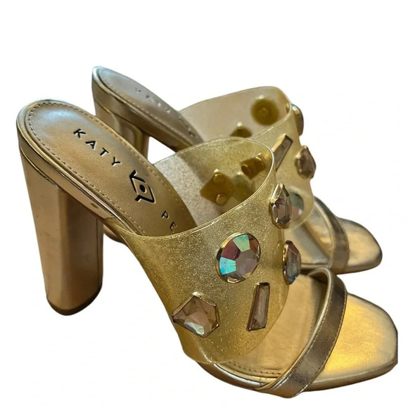 Katy Perry the Finca gold block heels  size 6 - Picture 4 of 7